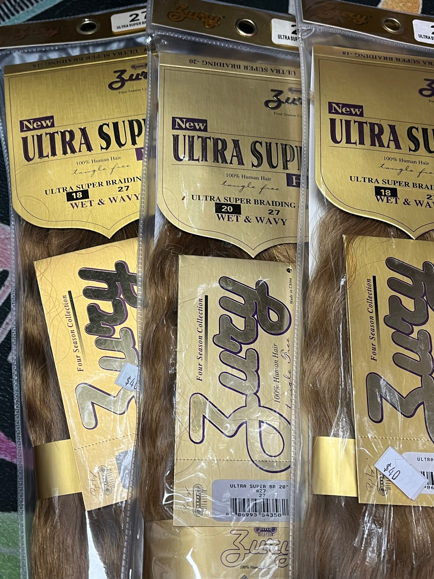 3 Pack bundle Zury Wet & Wavy 100% human hair